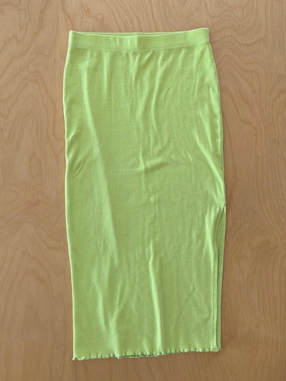 Ascot & Hart Lime Green Pencil Midi Skirt
